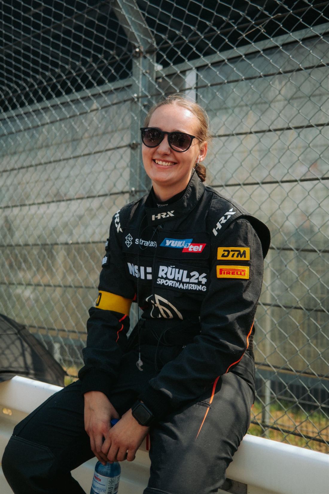 Mandy Paschen in racing gear at the track